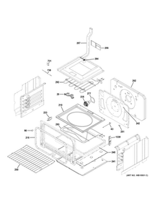 Lower Oven Diagram and Parts List for CHS995SEL1SS  General Electric Range