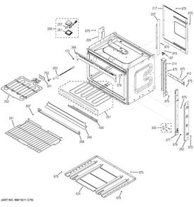 Body Parts Diagram and Parts List for JT5000DF3BB  General Electric Wall Oven