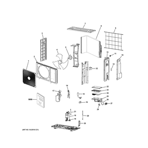Part Location Diagram of WJ98X35872 GE COMPRESSOR