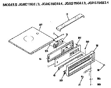 Control Panel Diagram and Parts List for JGRS15GEL3  General Electric Range