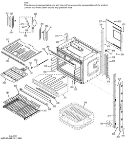 UPPER OVEN Diagram and Parts List for ZET2PH1SS  General Electric Range