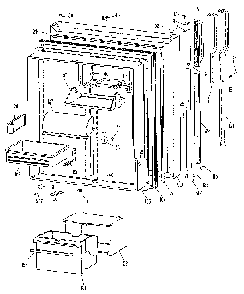 Fresh Food Door Diagram and Parts List for TBX25RLE  General Electric Refrigerator