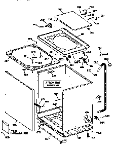 Cabinet, Cover & Front Panel Diagram and Parts List for WCSR411078AA  General Electric Washer
