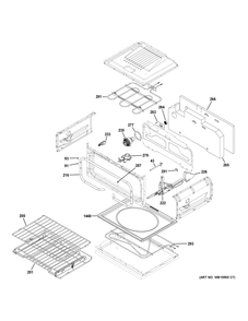 Upper Oven Diagram and Parts List for CHS950P4M7W2  General Electric Range