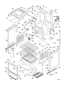 BODY PARTS Diagram and Parts List for JCGB810SET1SS  General Electric Range