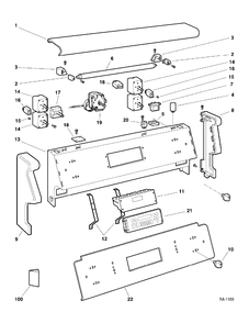 BACKGUARD Diagram and Parts List for 12661-1  General Electric Range