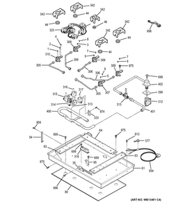 Gas & Burner Parts Diagram and Parts List for JGP970TEK6WW  General Electric Cooktop