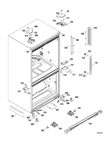 MISCELANEOUS PARTS Diagram and Parts List for PFRS5NBXASS  General Electric Refrigerator