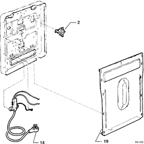 CHASSIS Diagram and Parts List for 12450-6  General Electric Range