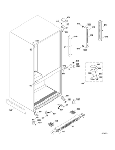 HINGE-MISC PARTS Diagram and Parts List for GDRS0HBYERBS  General Electric Refrigerator