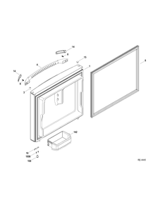 FZ DOOR Diagram and Parts List for MBRC0GAXERWW  General Electric Refrigerator