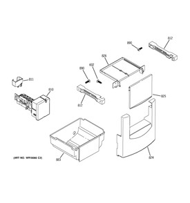 ICE MAKER & DISPENSER Diagram and Parts List for ZIS360NRK  General Electric Refrigerator
