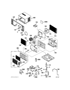 AIR CONDITIONER Diagram and Parts List for AGW08FDM1  General Electric Air Conditioner