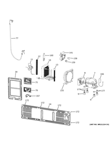 Machine Compartment Diagram and Parts List for CVE28DP3NFD1  General Electric Refrigerator