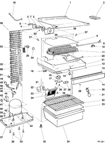 Part Location Diagram of WG03L02947 GE Divider, pan