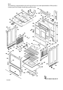 BODY PARTS Diagram and Parts List for JCB730SJ1SS  General Electric Range