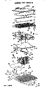 Unit Parts Diagram and Parts List for TBF16AGB  General Electric Refrigerator