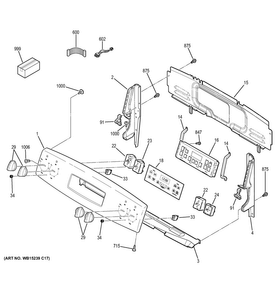 Part Location Diagram of WB07X24034 GE TRIM & BRACKET Assembly