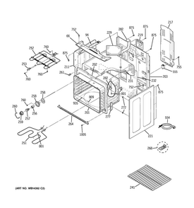 Body Parts Diagram and Parts List for PCB900DP1BB  General Electric Range