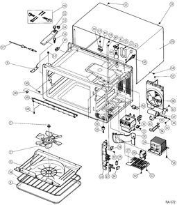 BODY PARTS Diagram and Parts List for JE1456LWCJ1  General Electric Microwave
