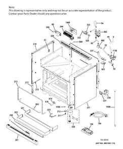 BODY PARTS Diagram and Parts List for ZGP366NR5SS  General Electric Range