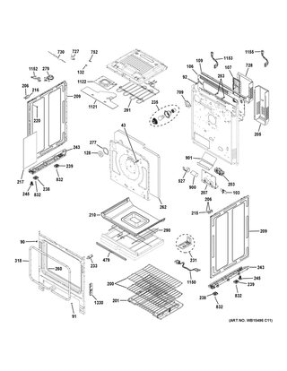 Part Location Diagram of WB34X30240 GE FRONT SUPPORT