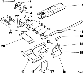 GAS VALVE & BURNER Diagram and Parts List for 64100149  General Electric Dryer