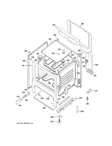 BODY PARTS Diagram and Parts List for JBS10GF2SA  General Electric Range