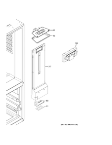 FRESH FOOD SECTION Diagram and Parts List for GBE21DGKFRWW  General Electric Refrigerator