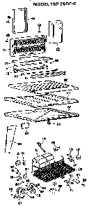 Unit Parts Diagram and Parts List for TBF20DFC  General Electric Refrigerator