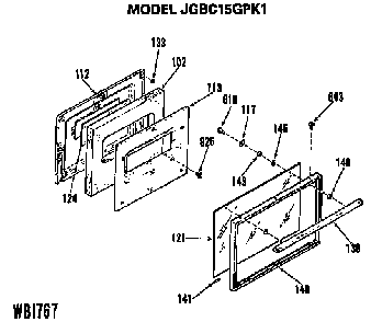 Part Location Diagram of WB2X9036 GE CUSHION-GLAS