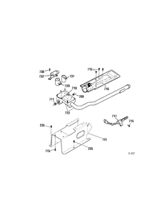 GAS VALVE Diagram and Parts List for UPSE810GH7WT  General Electric Dryer