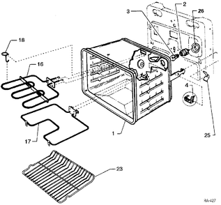 OVEN LINER PARTS Diagram and Parts List for CRMF2150SM-6  General Electric Range