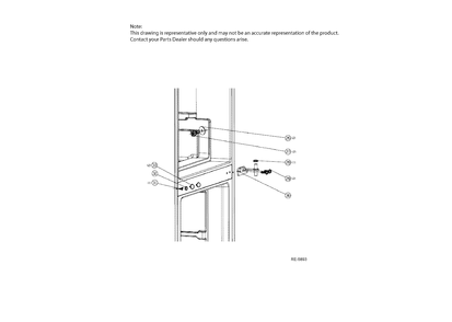 CABINET Diagram and Parts List for MBR12DGHAWW  General Electric Refrigerator