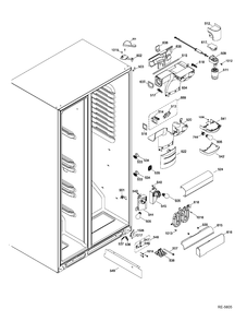 FF FUNCTIONAL PARTS Diagram and Parts List for GSR23KSTESS  General Electric Refrigerator