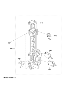 Latch Board Parts Diagram and Parts List for JVM6175BL7TS  General Electric Microwave