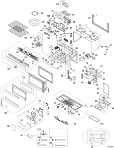 MICROWAVE Diagram and Parts List for PVM1870SRC01  General Electric Microwave