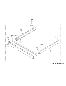 Pedestal Diagram and Parts List for CTD70DP2N2S1  General Electric Wall Oven