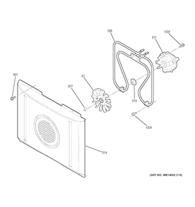 Convection Fan Diagram and Parts List for PB950SF2SS  General Electric Range