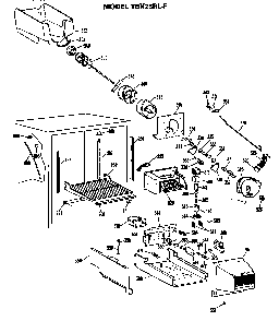 Ice Bucket/auger Diagram and Parts List for TBX25RLFL  General Electric Refrigerator