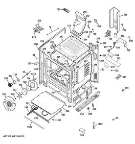 Part Location Diagram of WB63X21514 GE FRAME WELD Assembly