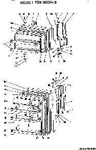 Doors Diagram and Parts List for TBX20DHB  General Electric Refrigerator