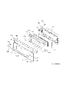 Upper Door Diagram and Parts List for CES750M2N3S5  General Electric Range