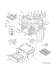 BODY PARTS Diagram and Parts List for JB655DK2CC  General Electric Range