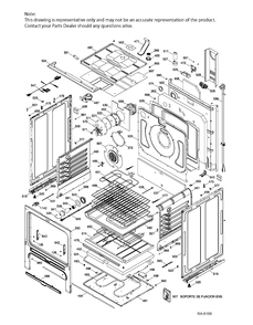 BODY PARTS Diagram and Parts List for JCB860DK1WW  General Electric Range
