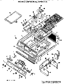 Top Diagram and Parts List for JSP48GJ5  General Electric Range