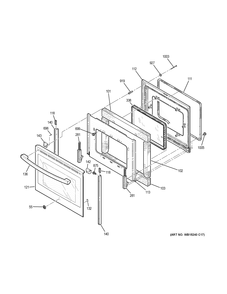 DOOR Diagram and Parts List for JB250GF7SA  General Electric Range