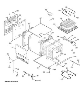 Body Parts Diagram and Parts List for JRS06SK2SS  General Electric Wall Oven