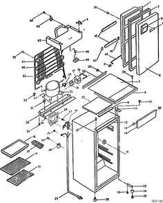 UNIT PARTS Diagram and Parts List for SC4CKW  General Electric Refrigerator