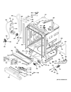 Part Location Diagram of WD18X22842 GE PAN LEAK